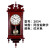 韵豪创意钟铜制机芯客厅机械摆钟餐厅老式实木机械挂钟欧式中式 红木色阿拉伯