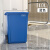 YYN商用无盖大容量厨房卫生桶超大方形加大20L 10L蓝色长方形桶
