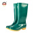 上海牌 301 女士高筒雨靴 防滑耐磨防水鞋时尚舒适PVC户外雨靴 可拆卸棉套 绿色 38码