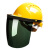 电焊面罩安全帽式烧焊工防护罩防飞溅打磨护全脸部防烤脸焊帽面屏 （灰色）面罩+三筋透气安全帽