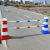 麦锐欧 塑料隔离墩 警示柱防撞桶 公路护栏围栏反光分流桩 2米长红白连接杆