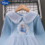 迪士尼（Disney）爱莎公主裙女童秋装新款爱沙冰雪奇缘裙子儿童长袖礼服艾莎连衣裙 蓝秋款(小包) 120码(11)