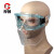 厚创 可拆卸护目镜 隔离面罩劳保防飞溅防冲击透明防护眼镜切割 二合一防护面罩（镜面防雾型）