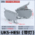 保险端子UK5-HESI导轨式保险接线端子排UK5RD熔断器底座4MM平方 UK5-HESI灰色带220V红灯1只