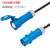 IEC309蓝色工业插头连接器公母对接延长线16A32A机房PDU电源线 16A公16A母 16A 2m