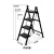 傅帝 四步梯子 碳钢白色多功能小梯自用梯凳加厚铝合金登高梯折叠梯凳