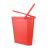 食安库（SHIANKU）分色刻度水桶 加厚塑料水桶手提多功能清洁桶 （桶+盖）【6L】 红色150244