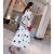 JTKW2024春夏流行裙子收腰法式白色波点中长裙女气质连衣裙 图片色 XL