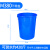 级塑料水桶带盖圆形装米面酿酒发酵加厚大号储水胶桶腌菜 蓝色M380桶装水约420斤（无盖）