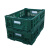 加厚塑料周转筐可折叠长方形蔬菜框水果店超市商用物流收纳箱带盖 2.9公斤特厚款600*400*340 特厚军绿色