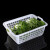 加厚厨房洗菜篮蔬菜彩色塑料篮子配货框子长方形周转框大号收纳筐 6#绿色