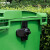 中环力安【400L垃圾车绿色】垃圾桶垃圾车户外塑料加厚移动垃圾箱保洁环卫车带轮垃圾车