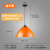 简约吊灯工业风创意个性现代工矿灯罩店铺单头餐厅美发店办公室灯 35cm烤漆橙