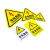 本安 三角警告标志PVC安全警示标志当心触电40CM10张 BSJ16