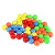 彩色塑料小球 塑料实心球空心球直径5/20mm 计数小球玩具教学袋装幼儿小学数学教具 15mm实心小球 50颗装