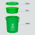 笙本HITURBO厨房手提垃圾桶带盖厨余垃圾 农村小区分类餐厨干湿分离桶 8升带滤网（绿色厨余）