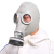 HKFZ面具全面罩工业化工气体喷漆农药消防有机蒸汽全密封 皮脸面具3号小铁滤毒罐面具