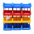 货架斜口分类零件盒组合式物料盒元件盒塑料盒螺丝盒工具箱收纳盒 Q6号【520*350*190】默认蓝色
