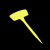 江波 扇形插地杆插地牌 大牌面园艺标签植物标识牌 中号（100个装）黄色	