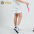 PGA儿童高尔夫裙子 半身裙女童 荷叶包臀裙配透气打底裤裤裙 PGA 103033-白色 M