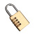 京梯 挂锁 密码锁 行李箱防盗锁黄铜密码挂锁 4轮密码（小号) 单位：把