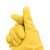 冰禹 BYlf-645 加厚清洁手套 防滑耐磨 橡胶劳保防护手套 32cm黄色长款乳胶 M码（1双）