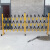 电力施工安全护栏玻璃钢绝缘移动伸缩围栏道路警示隔离栏栅栏围挡 黑黄1.2米高*5米长