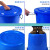 加厚周转箱物流筐仓库胶箱养龟箱可配盖储物收纳盒大号长方形塑料框 蓝色60L桶装水约115斤（无盖）