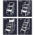 宇威 YW-DG-26 仓库工厂物流装卸登高车用梯 超市理货移动平台梯取货凳 多功能可移动货架四步梯一体款