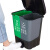 科力邦（Kelibang） 新国标分类垃圾桶 大号脚踏式60L可回收其他垃圾桶带盖双桶户外垃圾桶翻盖 KB5130 蓝灰