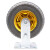 海斯迪克 高弹力低噪脚轮工业重型手推车轮橡胶轮 6寸2定2刹 HKCL-934