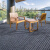 科尔尚 条纹整铺防滑地垫地毯 KT90 （长度1米的价格） 烟灰色 幅宽90cm
