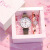 世纪约定 ins风手表女学生韩版简约森系小巧气质文艺复古女士（公务） 灰带 手表+盒子+手镯+电池