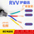 国标6ZR软5护套电线RVV2 3 4芯0.50.75监控1平方1.5电源线2.5 国标RVV2*0.75(100米))700W