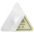玛仕福 危险废物警示贴 PVC三角形机械设备安全标示牌墙贴8*8cm