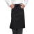 金诗洛 KSL159 厨师围裙 半身围裙工作酒店餐厅围裙 白色红边单兜