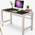 雅美乐 电脑桌台式家用 现代简约钢化玻璃书桌办公桌学习写字桌子电竞桌 黑白120*60*75 YZDZWB5