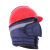 锐麻      安全帽内衬冬季施工防寒保暖皮头套冻内胆帽套通用 桔红色+口罩 均码 