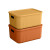 杂物收纳筐塑料收纳箱带盖收纳盒子储物盒整理箱 A 特大号两件套绿+蓝