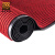 爱柯布洛斯佳D型 双条纹吸水防滑除尘地垫型D型6.5mm 酒红色 0.9*1m