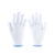 洗士多C   手套优质加厚棉线手套白色蓝边耐磨毛线针织防滑劳保手套