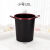 大号无盖厨房卧室客厅卫生间家用垃圾桶小号创意桌面桌上塑料纸篓 黑色红10L(小号)
