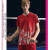 胜利羽毛球服马来西亚大赛服男女短袖团队比赛运动训练服定工作服 2021B女红色上衣+901红裤 2XL