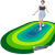 罗威尼 跳绳减震垫隔音地垫家用健身加厚瑜伽垫 竹林绿硅胶底80*120