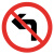 卡英 交通安全标识 1.2mm厚铝板反光交通标志牌 直径60cm带滑道 76U型卡（禁止左转弯）
