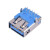 USB3.0 AF90度直脚A母无卷边DIP蓝色胶芯端子插头安卓连接器 3.0