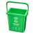 冠峰 10L方桶带漏网绿色 带滤网手提垃圾分类垃圾桶厨余茶渣干湿分离GNG-494