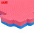 冰禹 BYrl-106 泡沫垫防滑跆拳道地垫 加厚拼接婴儿爬行地板垫舞蹈体操垫子 T型纹红蓝-厚2.5cm 1*1米