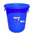 定制适用大号垃圾桶户外塑料酒店餐厨工业商用圆形带盖大容量收纳 100型(60升)+盖 (蓝色)