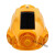 安全帽带电双风扇的一体头盔带灯太阳能充电空调多功能小帽子 双风扇黄色【8000】带充电器+太阳能双充电